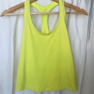 Lululemon Athletica Neon Yellow Racerback Tank